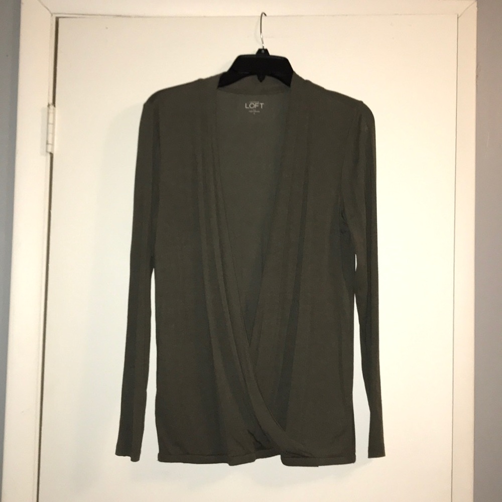 Loft wrap long sleeve top
